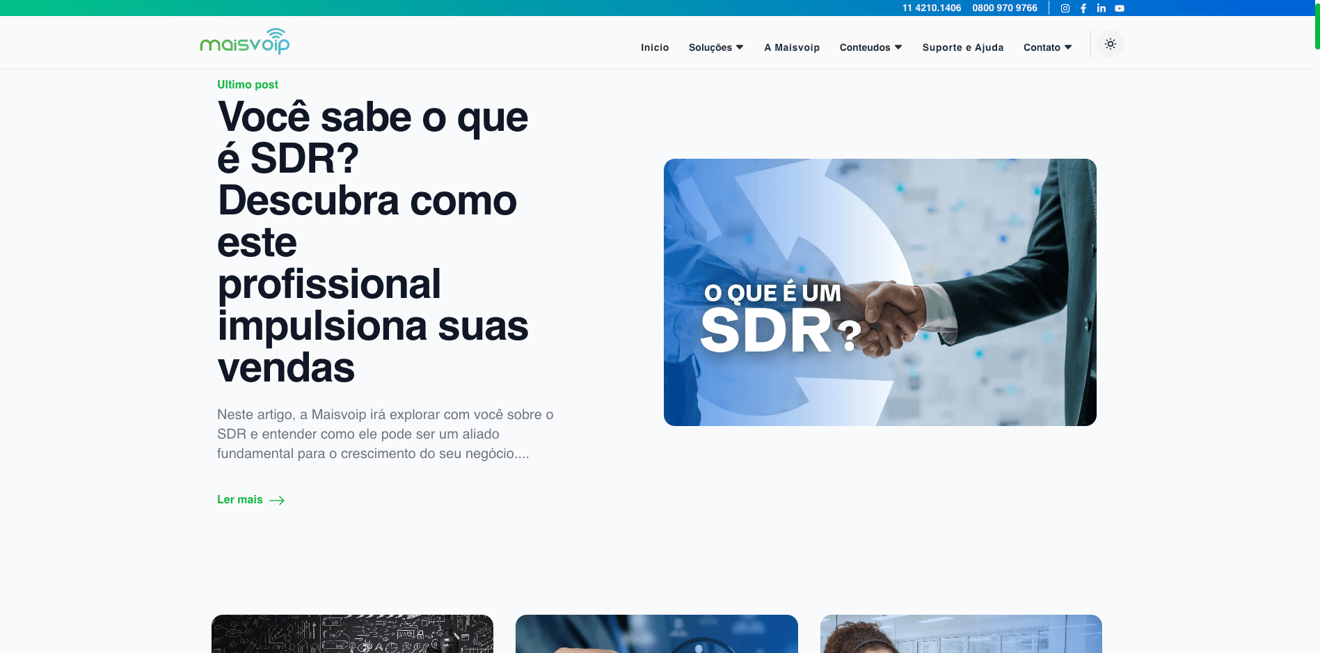 Seção de perguntas frequentes Mais Voip