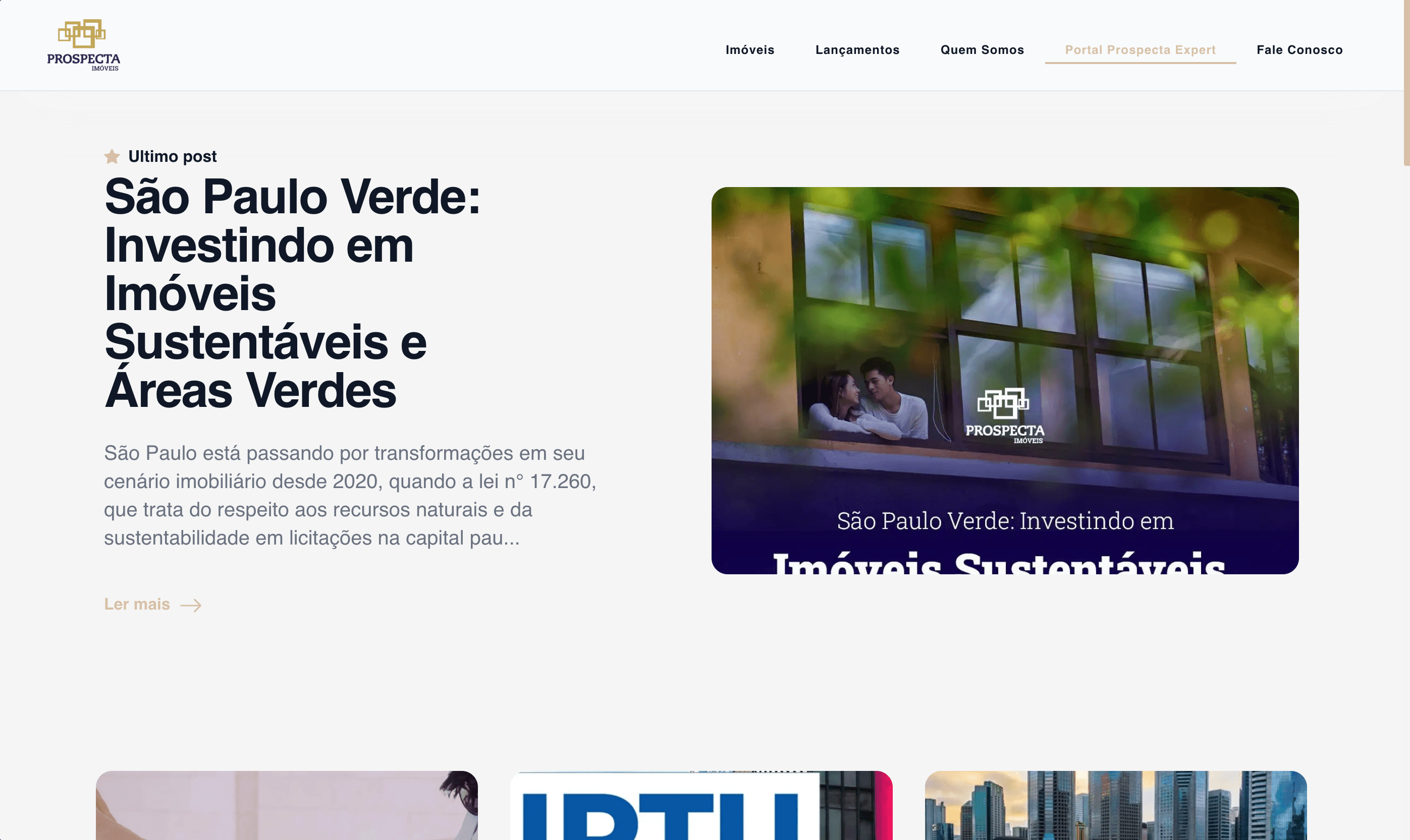 Página de contato Prospecta